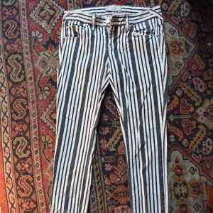 Striped FREE PEOPLE skinny jeans size 25